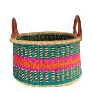 Grand Illusions Round Basket with Handles Afia